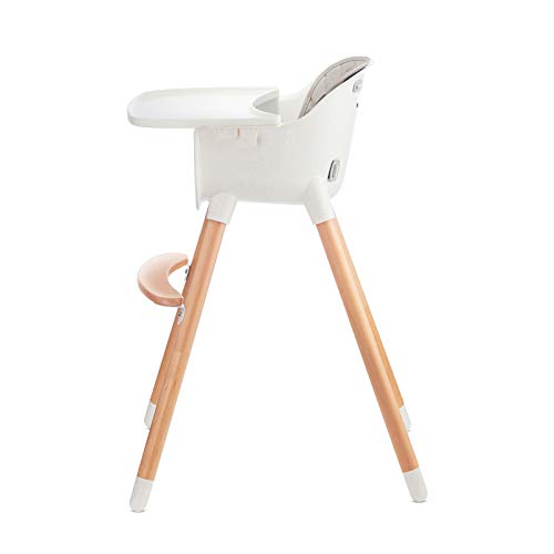 Kinderkraft SIENNA 2-in-1 Baby High Chair with Wooden Legs