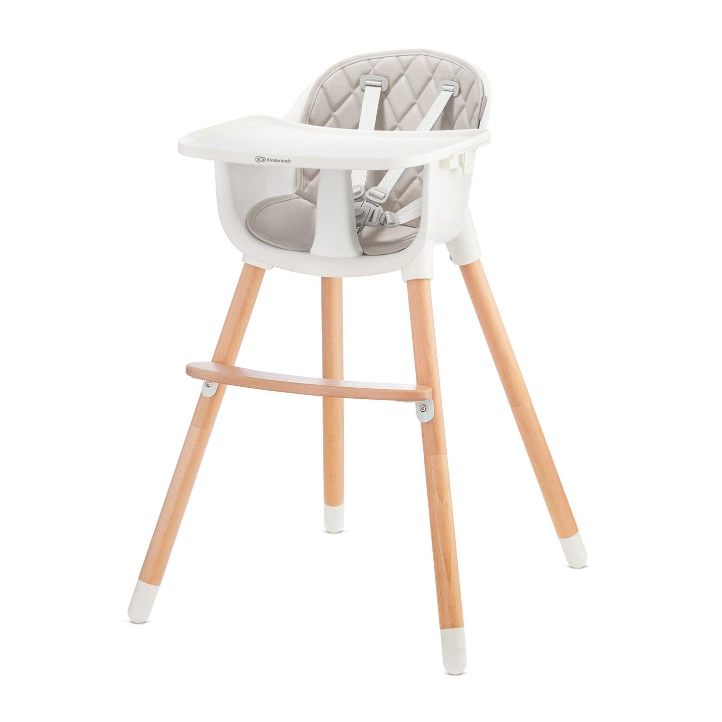 Kinderkraft SIENNA 2-in-1 Baby High Chair with Wooden Legs