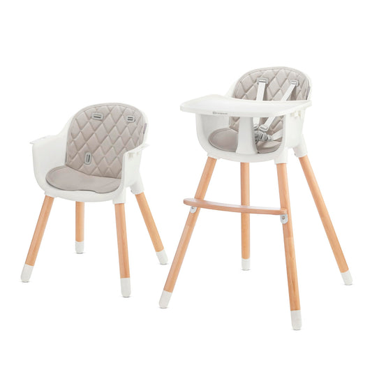 Kinderkraft SIENNA 2-in-1 Baby High Chair with Wooden Legs