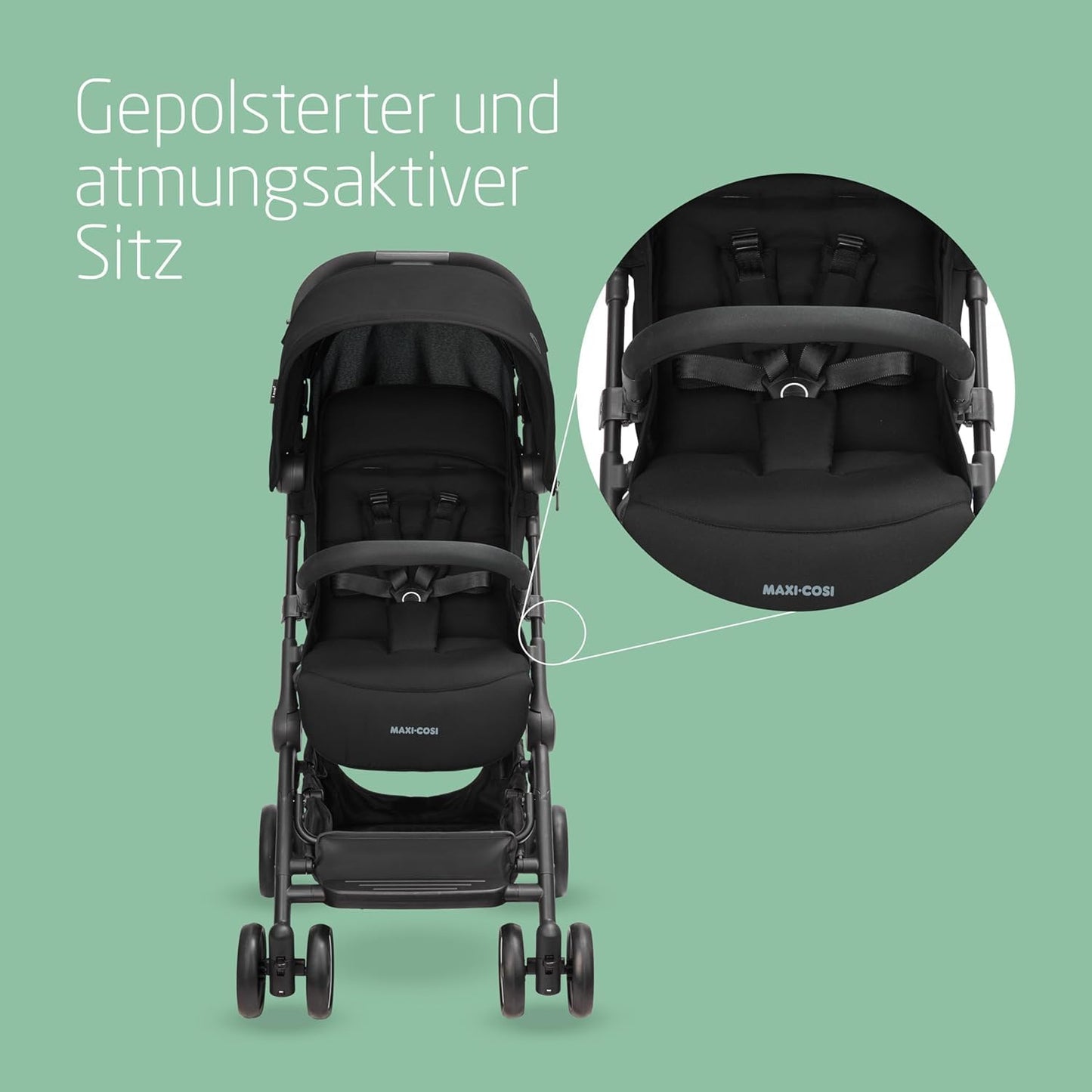 Maxi-Cosi Lara2 Lightweight Compact Stroller with Lie-Flat Recline