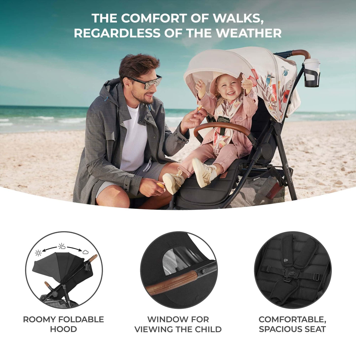 Kinderkraft GRANDE PLUS Stroller from Birth to 22 kg