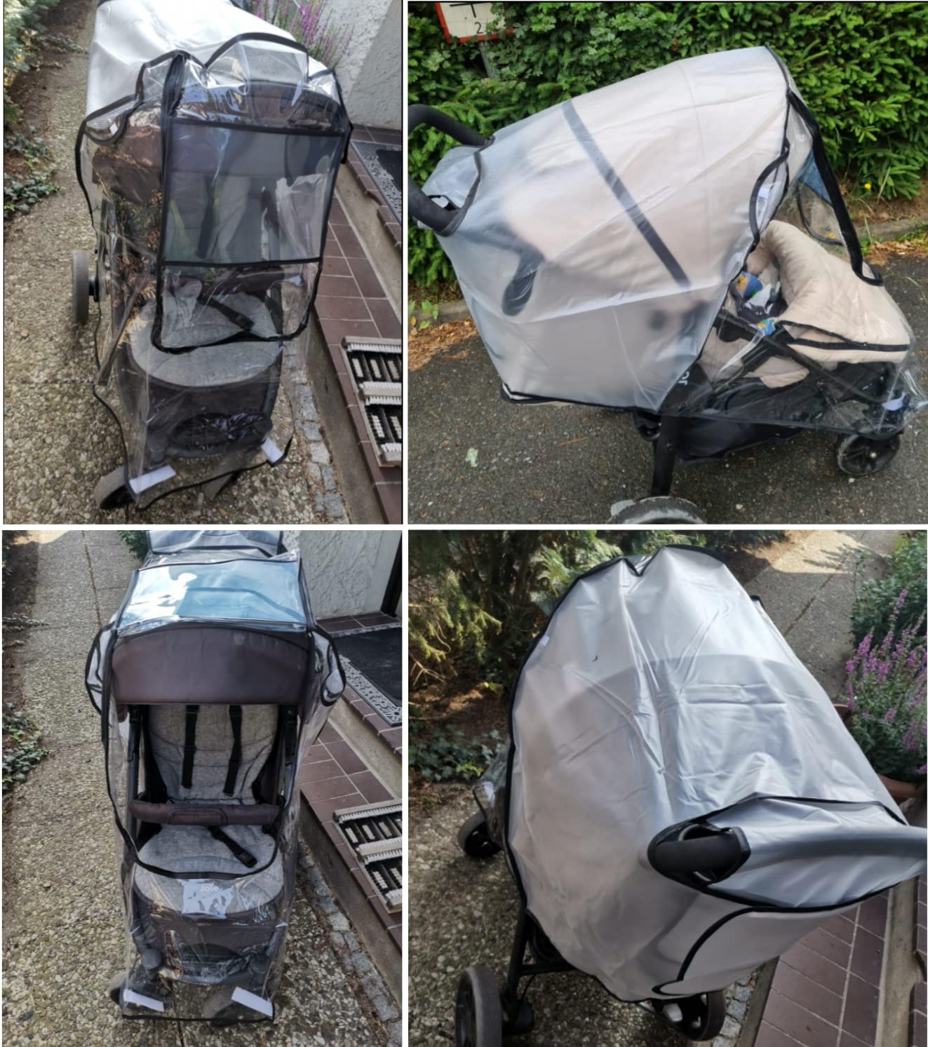 Universal Stroller Rain Cover with Window and Double Zipper