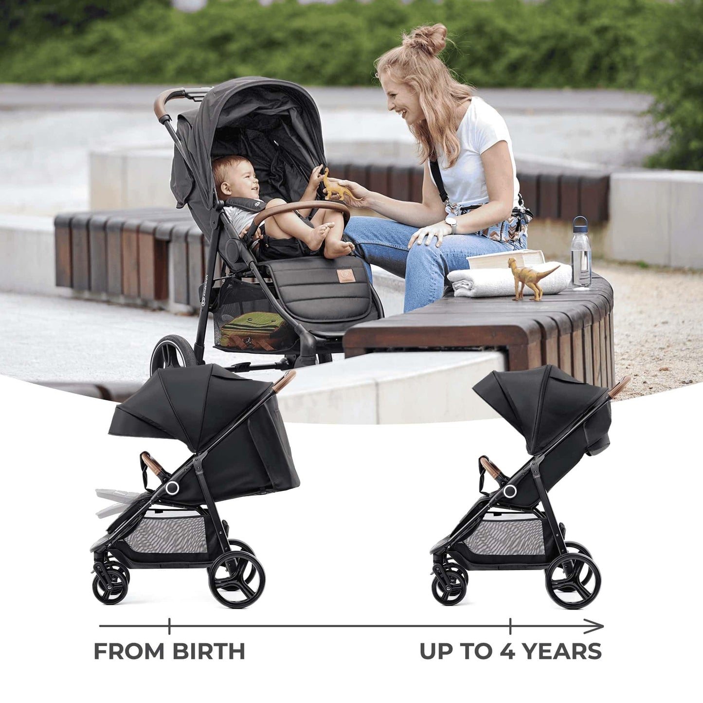 Kinderkraft GRANDE PLUS Stroller from Birth to 22 kg