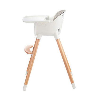 Kinderkraft SIENNA 2-in-1 Baby High Chair with Wooden Legs