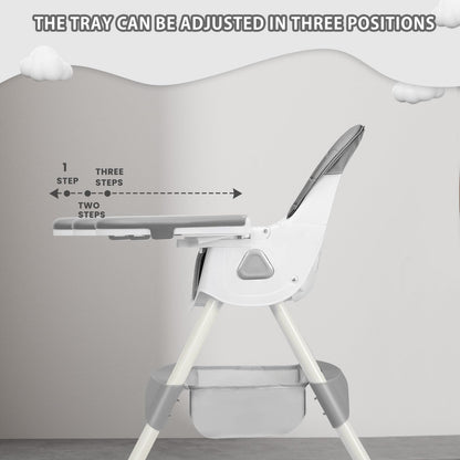 UBRAVOO 3-in-1 Foldable High Chair for Baby & Toddler