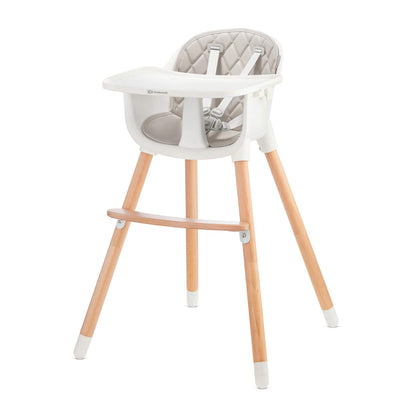 Kinderkraft SIENNA 2-in-1 Baby High Chair with Wooden Legs