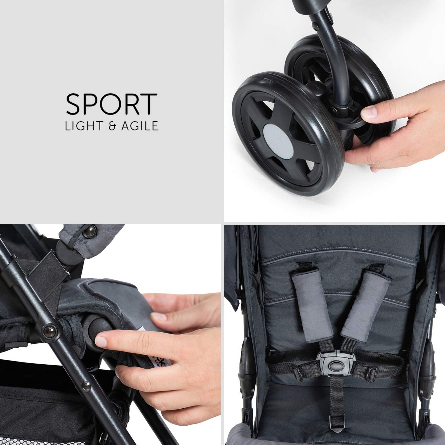 hauck Sport Lightweight Travel Stroller with Reclining Function