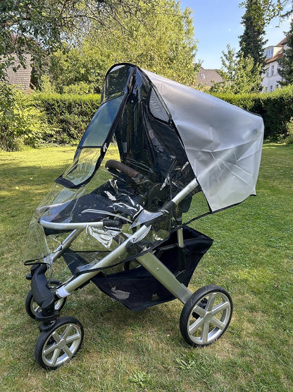 Universal Stroller Rain Cover with Window and Double Zipper